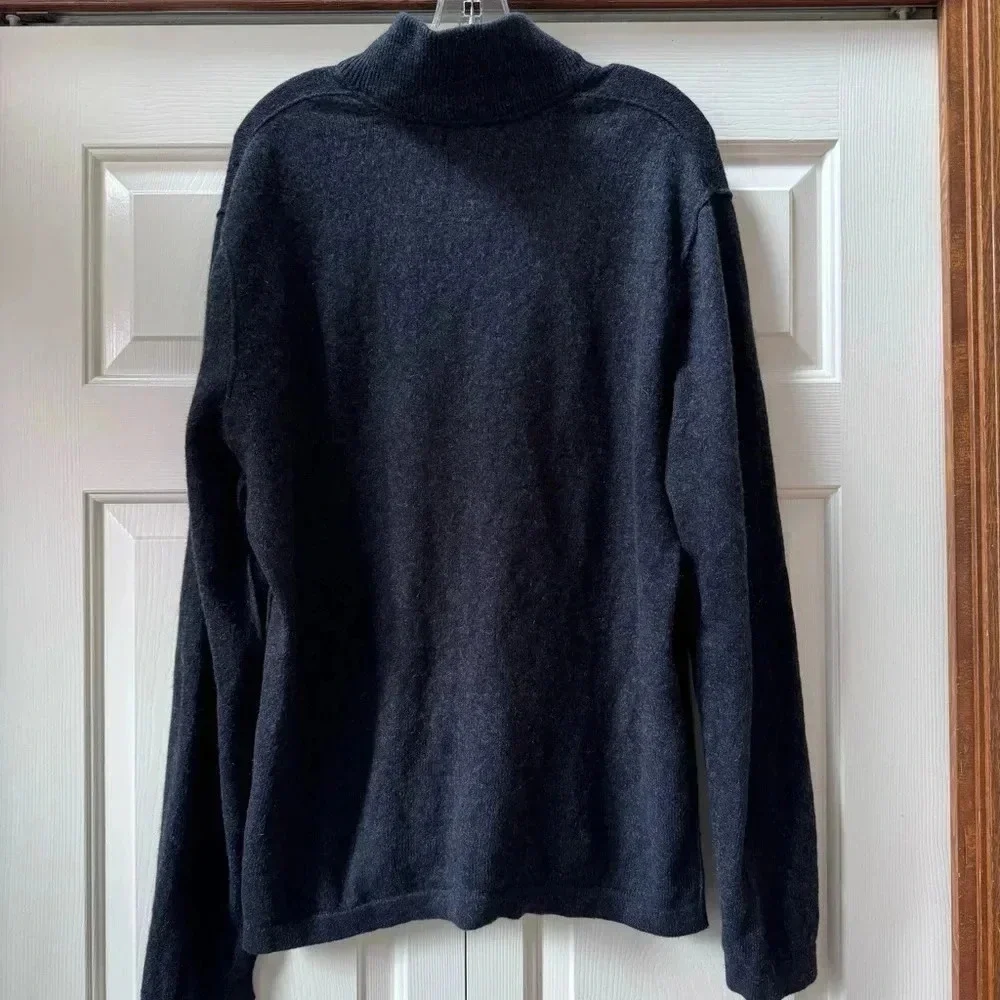 Banana Republic Luxury Blend Angora Cashmere Cotton Button Up Pullover size L